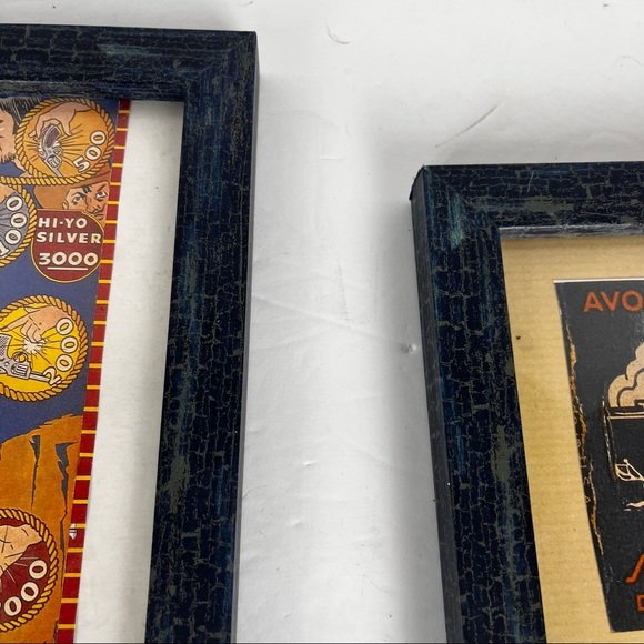 Pair of vintage-Lone Ranger/advertising prints in blue crackle frames. - Picture 7 of 9